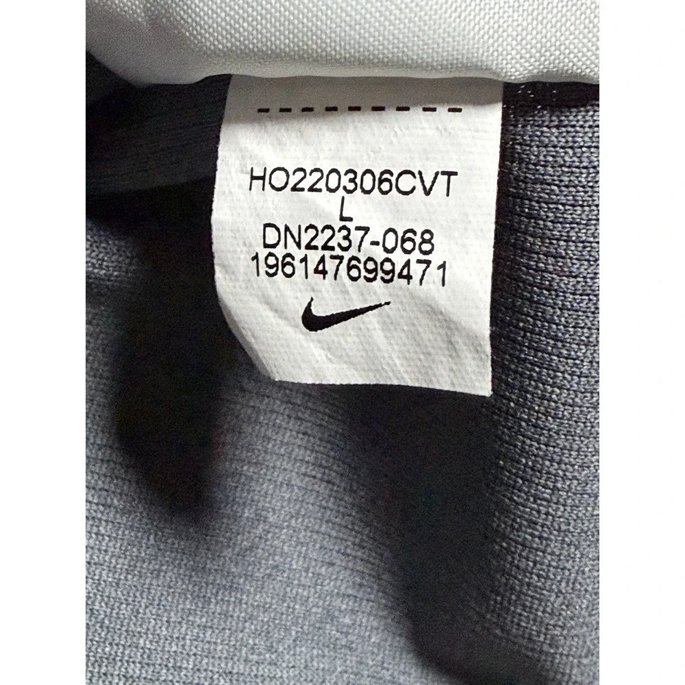 Nike Dri-Fit ADV Tiger Woods Mens Large Gray The Woods Jupiter Polo Shirt DN2237